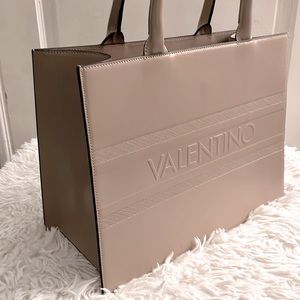 VALENTINO Meline Logo Leather Tote. Like new!
